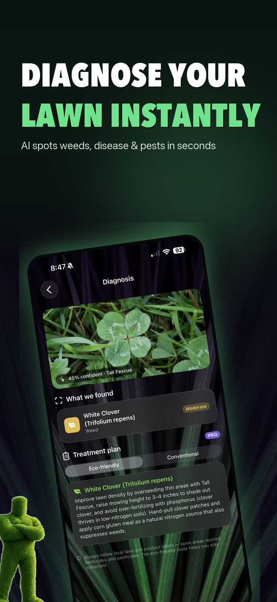 Diagnose your lawn instantly — AI spots weeds, disease and pests in seconds